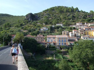 de brug in Roquebrun